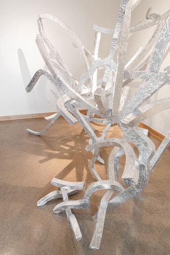 Scottie Burgess installation art abstract sculpture dynamic tinfoil