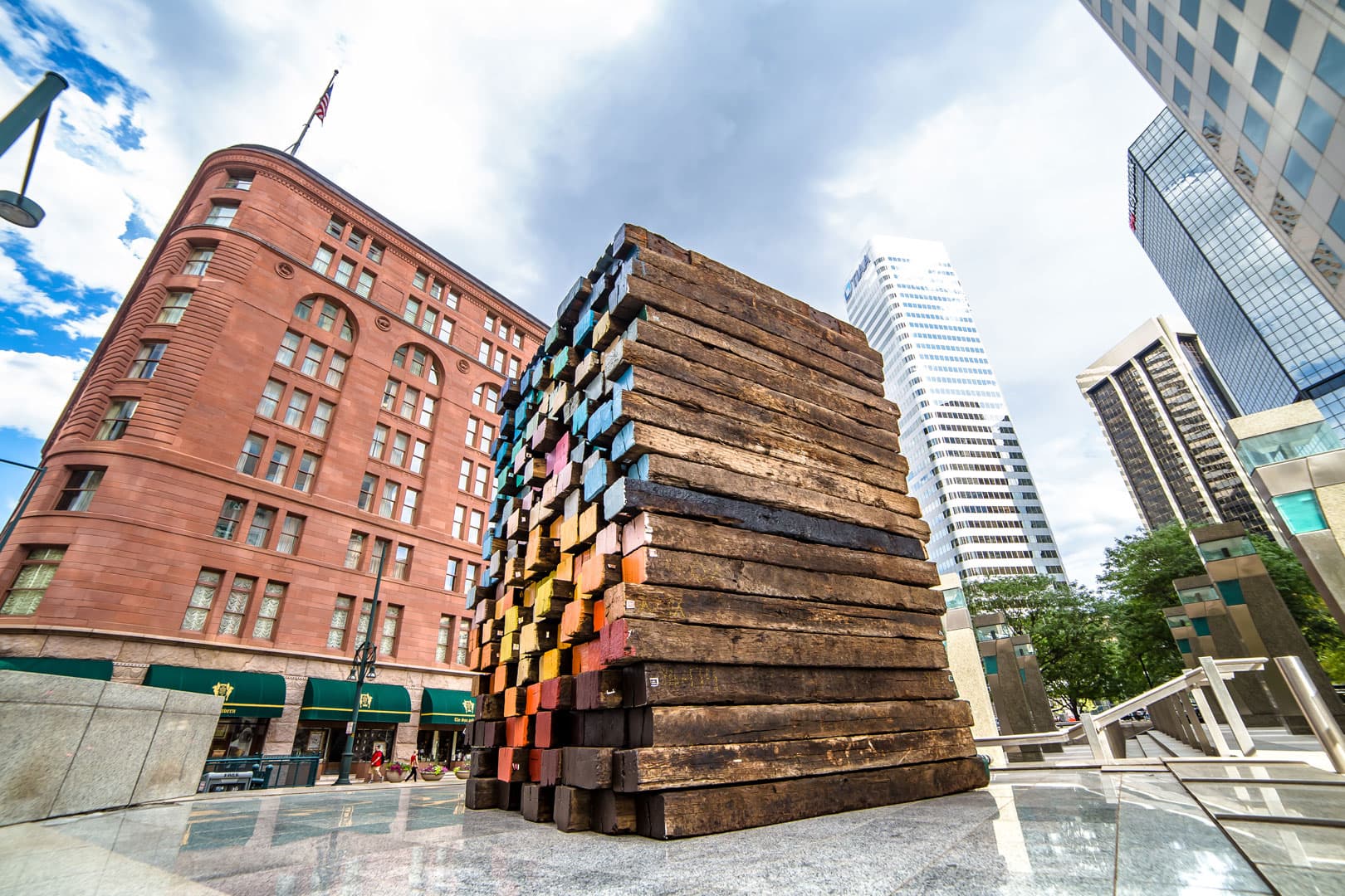 Scottie Burgess Railroad ties sustainable sculpture public art